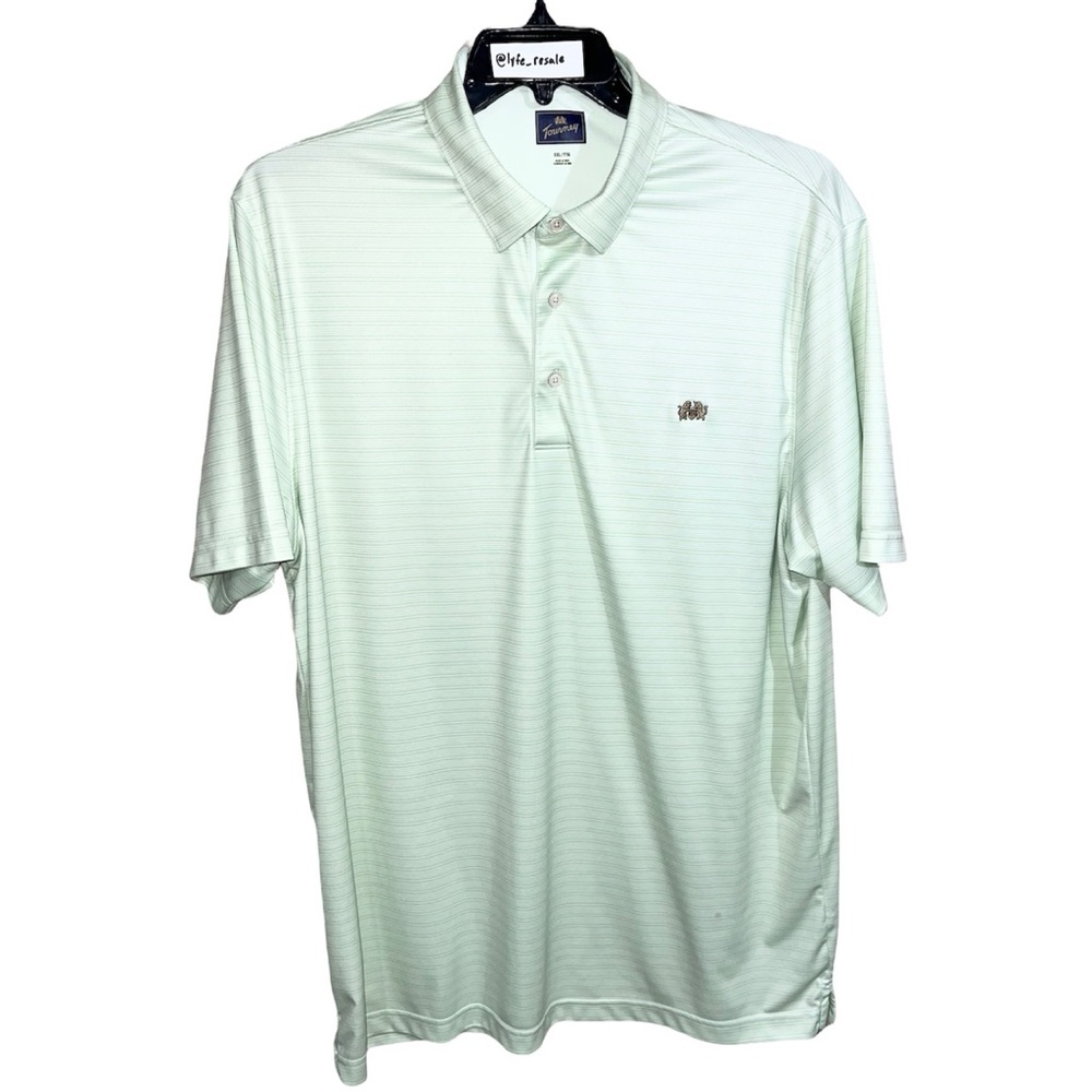 Tourney Polo Shirt Men’s Size XXL Green Short Sleeve Casual Modern